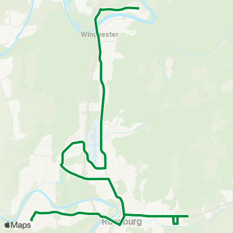 UPTD Roseburg Greenline map