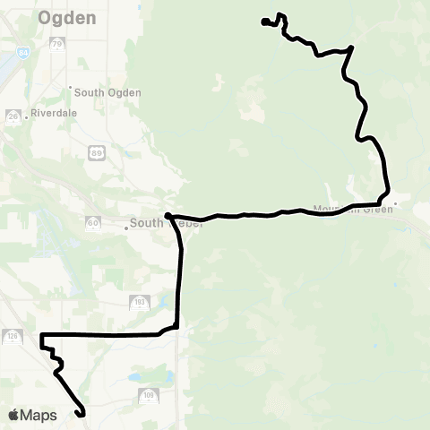 UTA Layton / Snowbasin map