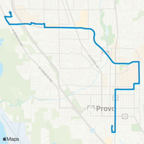 UTA 830X Utah Valley Express map