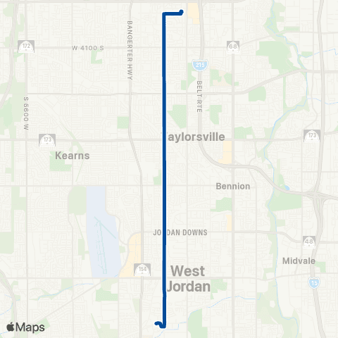 UTA 3200 West Flex map