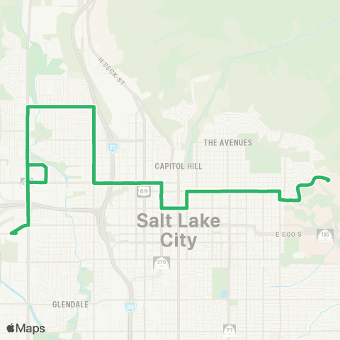 UTA South Temple map
