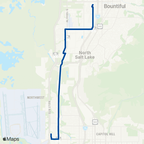 UTA North Redwood Rd map