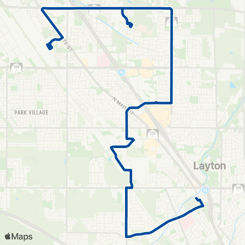 UTA Clearfield / Layton Westside map