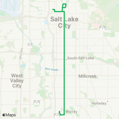 UTA State Street North map