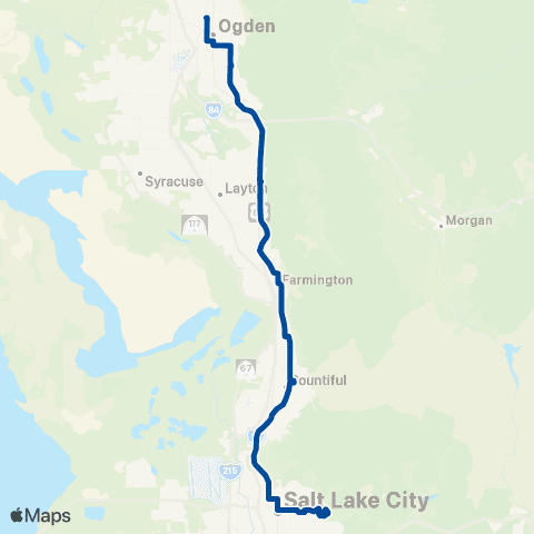 UTA U of U / Davis County / WSU map