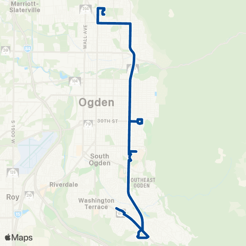 UTA Atc / Harrison Blvd / WSU map