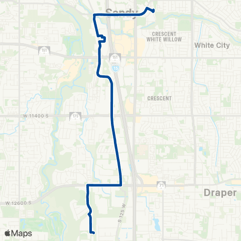 UTA Jordan Gateway Flex map