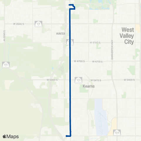 UTA 5600 West Flex map