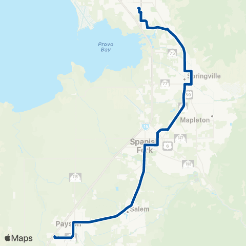 UTA South County / Provo Station map