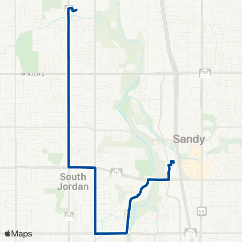UTA South Jordan map
