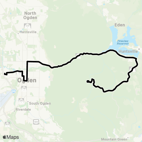 UTA Ogden / Snowbasin map