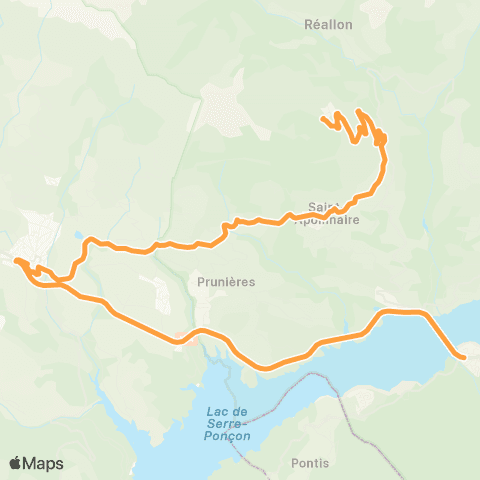 Vaï Savines-Réallon map