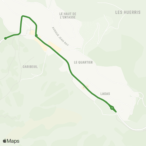 Navettes de Valberg Ligne verte map