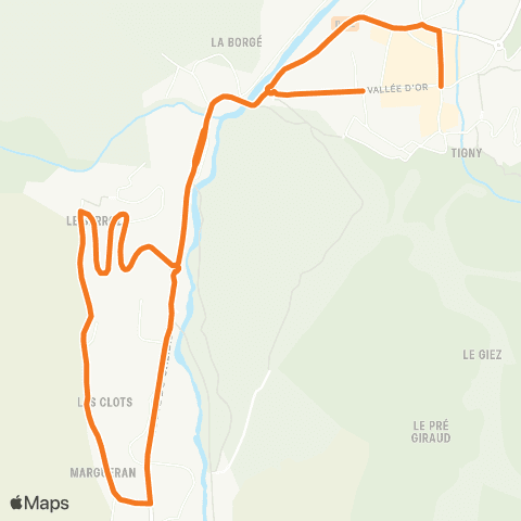 Skibus Valloire Serroz map