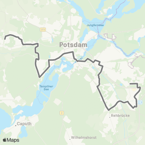 Verkehrsbetrieb Potsdam Johannes-Kepler-Platz ↔︎ Science Park map