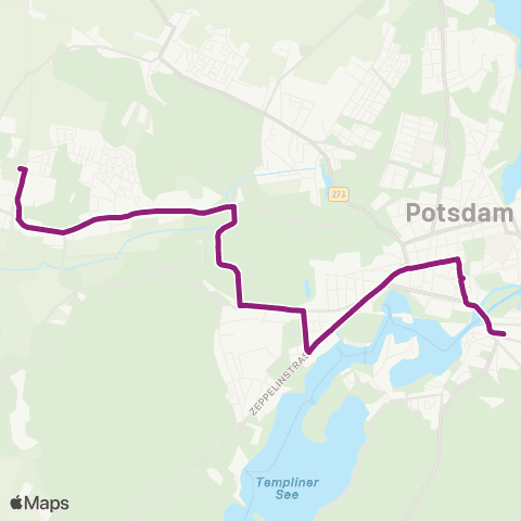 Verkehrsbetrieb Potsdam 🅢 Potsdam Hbf ↔︎ Golm Bhf map