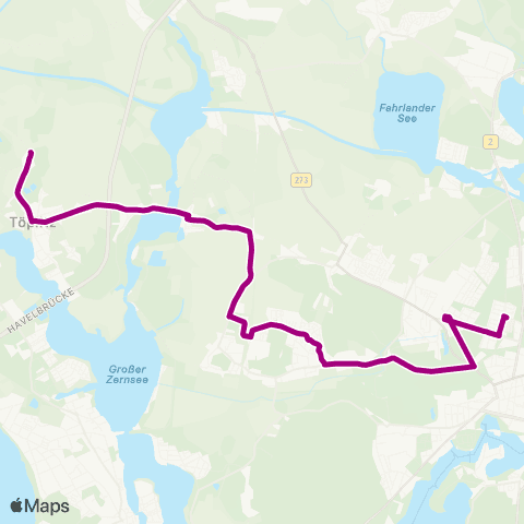 Verkehrsbetrieb Potsdam Campus Fachhochschule ↔︎ Wendeplatz map