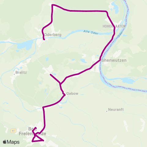 Barnimer Busgesellschaft Siedlung ↔︎ Busbahnhof map