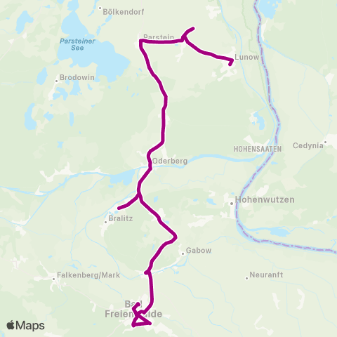 Barnimer Busgesellschaft Kreuzung ↔︎ Busbahnhof map