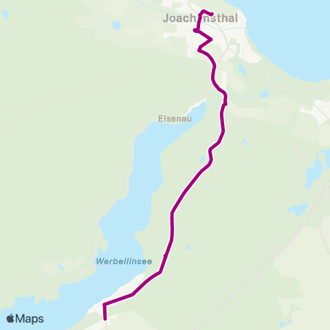 Barnimer Busgesellschaft Wendestelle Unter Den Buchen ↔︎ Joachimsthal map