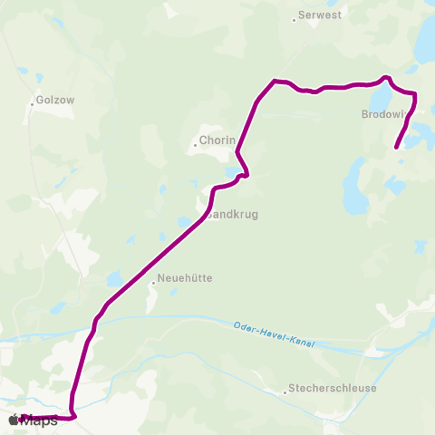 Barnimer Busgesellschaft Ziegenberg ↔︎ Busbahnhof map