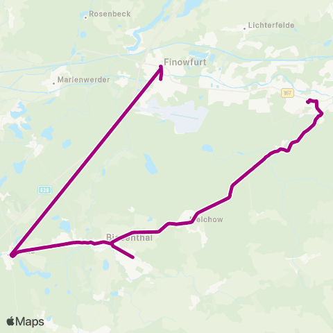 Barnimer Busgesellschaft Wendestelle Ambulatorium ↔︎ Busbahnhof map