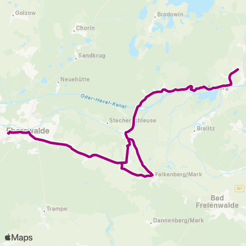 Barnimer Busgesellschaft AM Friedenshain ↔︎ Busbahnhof map