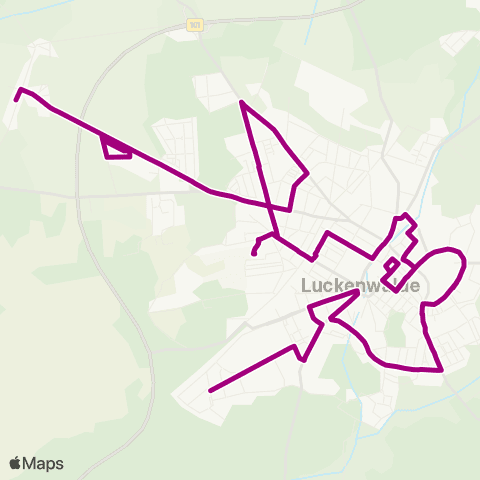 Verkehrsgesellschaft Teltow-Fläming Marktkauf ↔︎ Waldstr. map