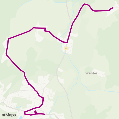 Verkehrsgesellschaft Teltow-Fläming Dorfstr. ↔︎ Busbahnhof map