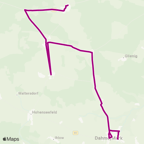 Verkehrsgesellschaft Teltow-Fläming Luckauer Str. ↔︎ Merzdorfer Str. map