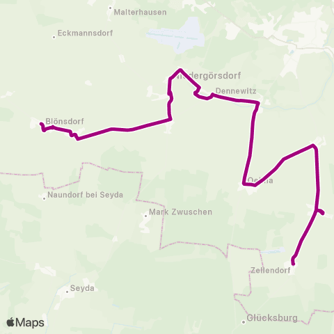 Verkehrsgesellschaft Teltow-Fläming Schule ↔︎ Dorfstr. map