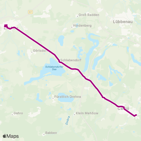 Regionale Verkehrsgesellschaft Dahme-Spreewald  map