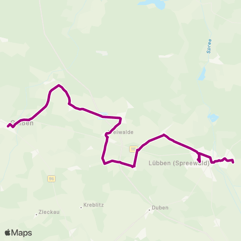 Regionale Verkehrsgesellschaft Dahme-Spreewald  map