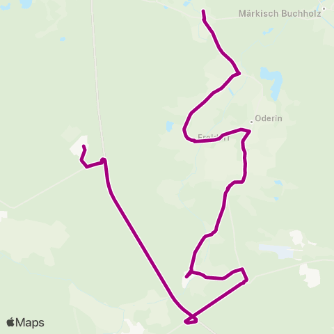 Regionale Verkehrsgesellschaft Dahme-Spreewald Tropical Islands Bhf ↔︎ Wendeplatz map