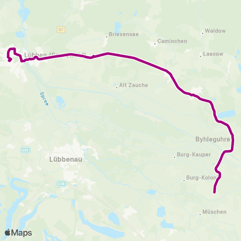 Regionale Verkehrsgesellschaft Dahme-Spreewald  map