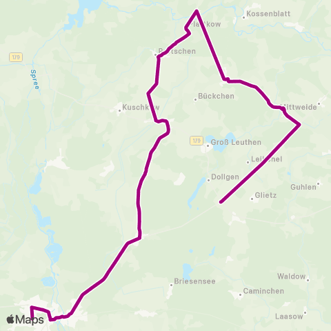 Regionale Verkehrsgesellschaft Dahme-Spreewald  map