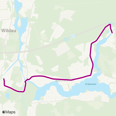 Regionale Verkehrsgesellschaft Dahme-Spreewald AM Lankensee ↔︎ 🅢 Königs Wusterhausen Bhf map