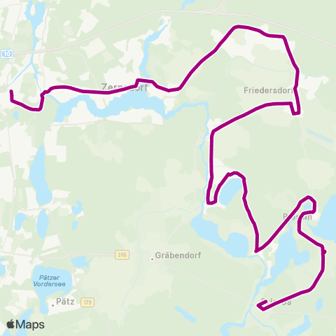 Regionale Verkehrsgesellschaft Dahme-Spreewald Dorf ↔︎ 🅢 Königs Wusterhausen Bhf map