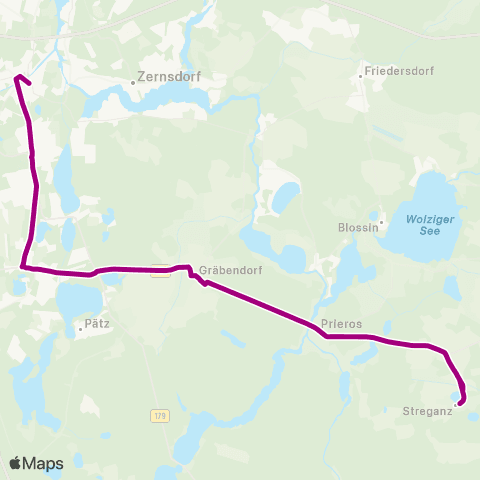 Regionale Verkehrsgesellschaft Dahme-Spreewald Dorf ↔︎ 🅢 Königs Wusterhausen Bhf map