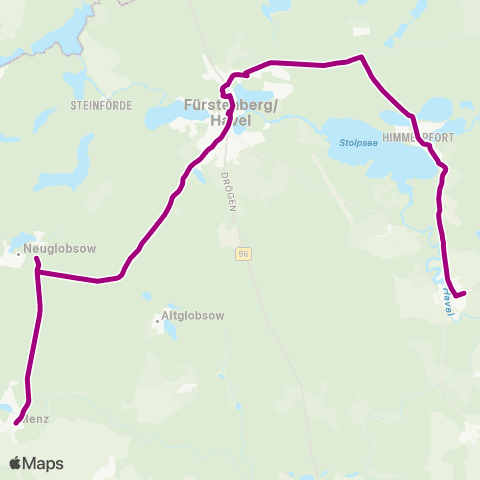 Oberhavel Verkehrsgesellschaft AM Friedensplatz ↔︎ Templiner Str. map