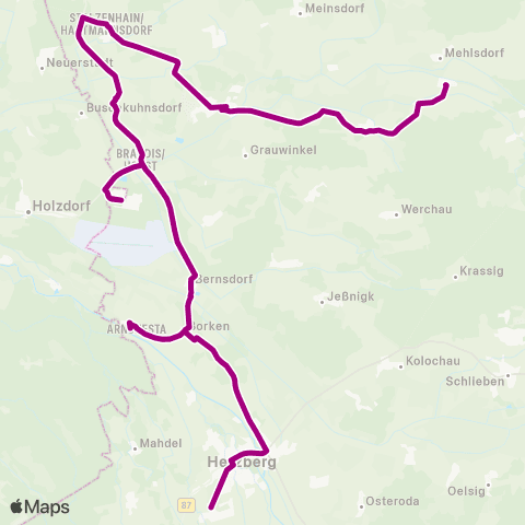 Verkehrsmanagement Elbe-Elster Markt ↔︎ Busbahnhof map