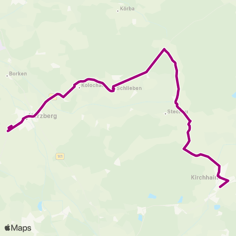 Verkehrsmanagement Elbe-Elster Feuerwehr ↔︎ Kreiskrankenhaus map