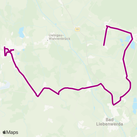 Verkehrsmanagement Elbe-Elster Schule ↔︎ Gasthaus map