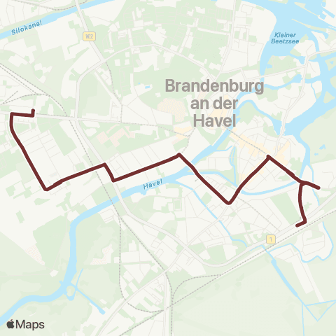 Verkehrsbetriebe Brandenburg an der Havel Zob ↔︎ Dreifertstr. map