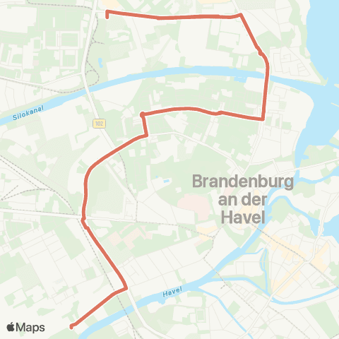 Verkehrsbetriebe Brandenburg an der Havel Zob ↔︎ Haveltor map