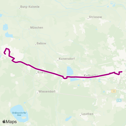 Cottbusverkehr Busbahnhof ↔︎ Rathaus map