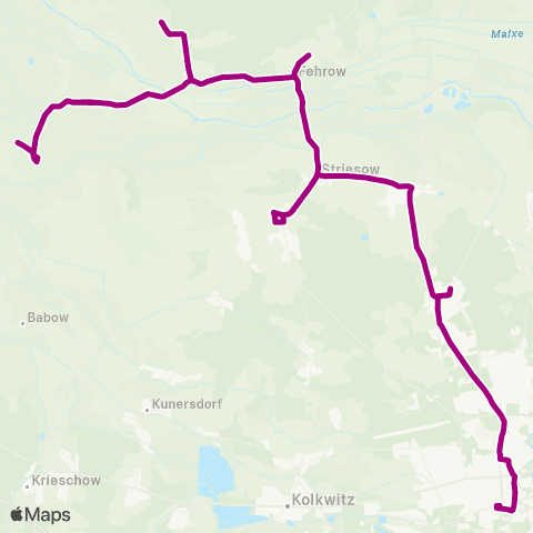 Cottbusverkehr Bleske ↔︎ Sielow Sportplatz map
