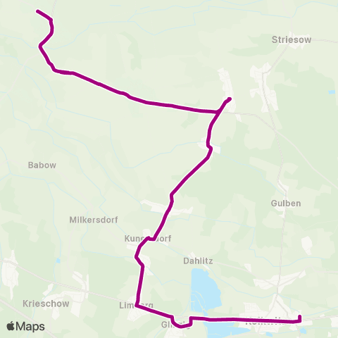 Cottbusverkehr Schule ↔︎ Langosa map
