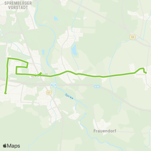 Cottbusverkehr AM Park ↔︎ Gelsenkirchener Platz map