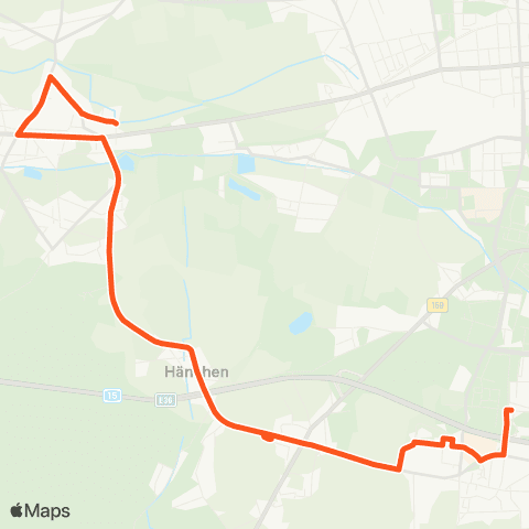 Cottbusverkehr Langosa ↔︎ Sachsendorf map